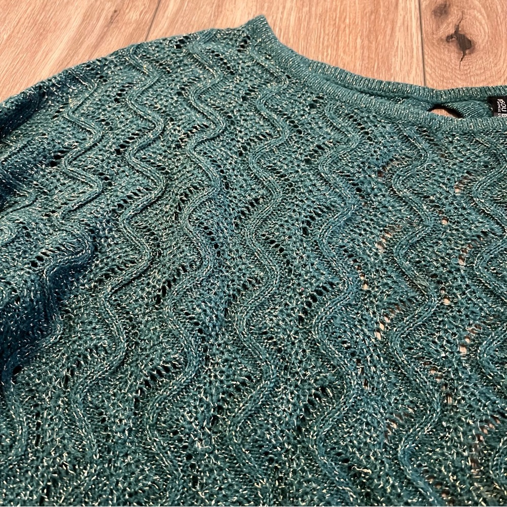 Teal Sparkle Sweater - Picture 8 of 8